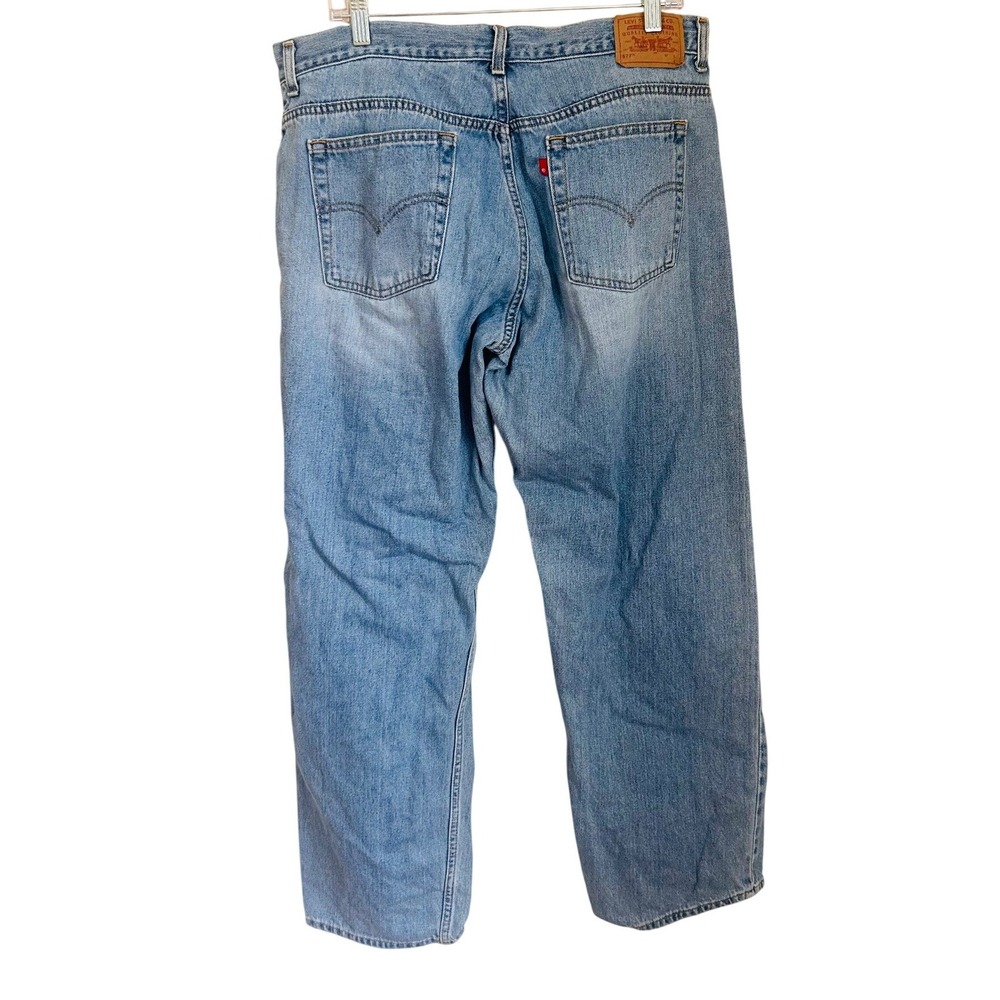 Levis 577 Vtg Y2K Low Rise Loose Fit Jeans Light‎ Wash Denim Size 16 35x31.5